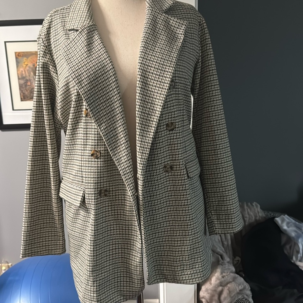 Maurice’s Houndstooth Boyfriend Blazer